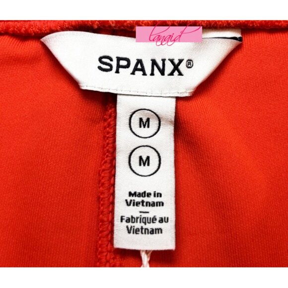 Spanx AirEssentials Pique Straight Leg Track Pants Poppy High-Rise Waist Joggers - Picture 7 of 9